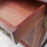 Louis XVI 2-part sideboard in mahogany veneer and precious wood marquetry