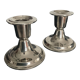Pair of vintage silver metal candle holders