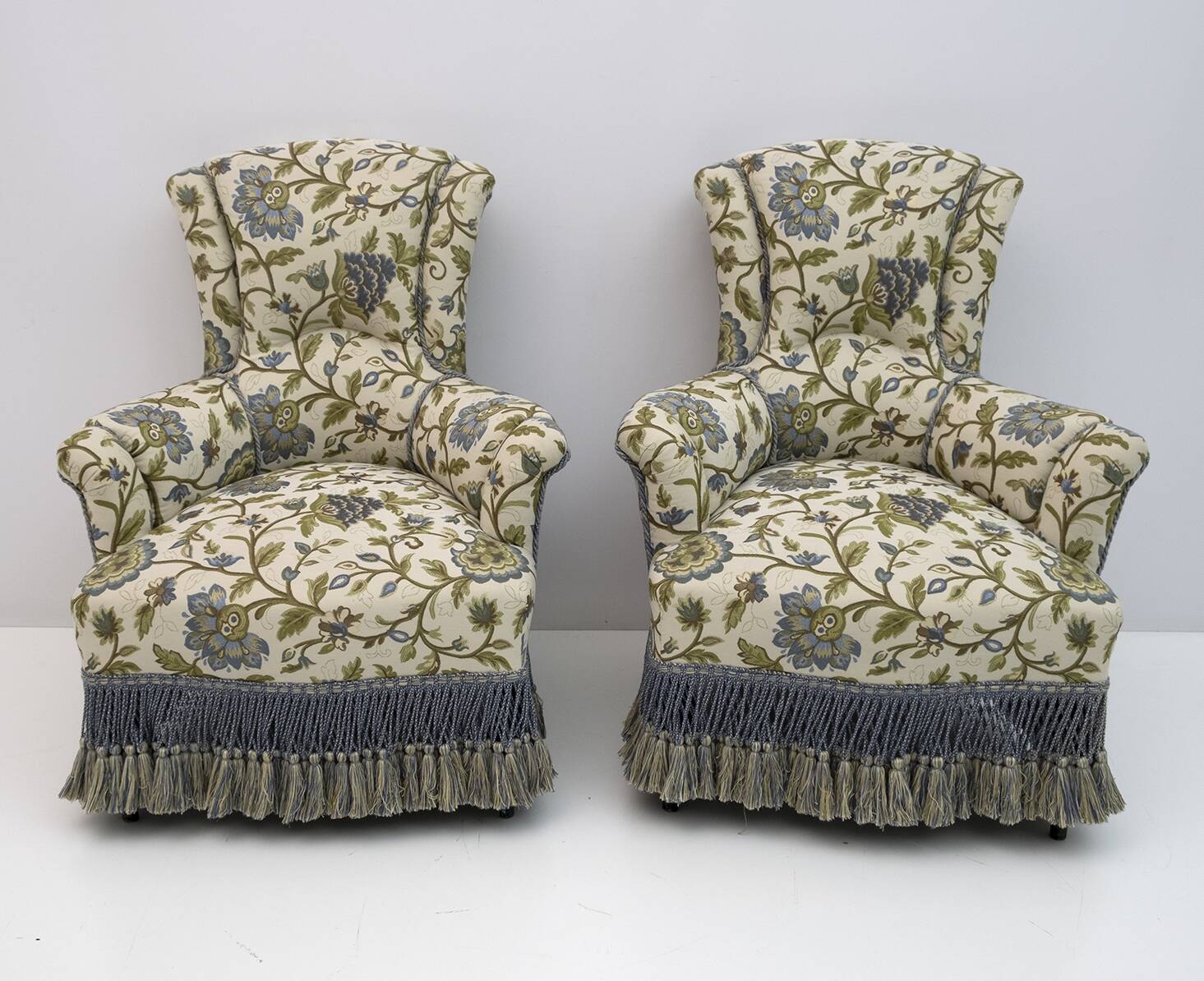 Rare 19th Century Napoleon III Brocade Sofa and Two Armchairs