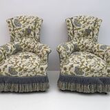 Rare 19th Century Napoleon III Brocade Sofa and Two Armchairs