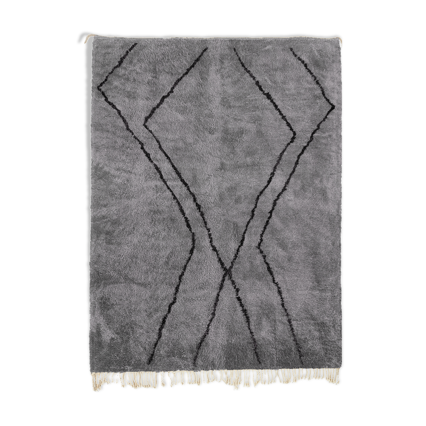 Modern Moroccan carpet grey contemporary art 90x150cm