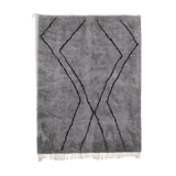 Modern Moroccan carpet grey contemporary art 90x150cm