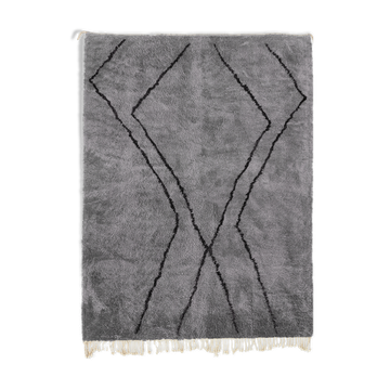 Tapis marocain moderne gris art contemporain 90x150cm