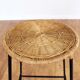 Stool metal and wicker of the years 50