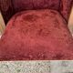 Paire de fauteuils club art déco velours frappé rouge bordeaux 1930