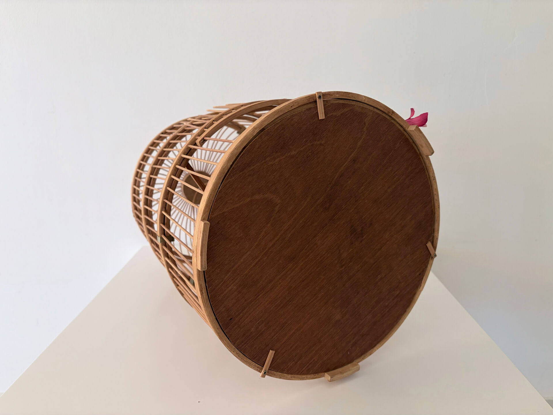 Large bamboo and rattan birdcage from the 1970s.