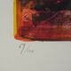 Marcel Mouly : Combat rouge, lithographie originale signée