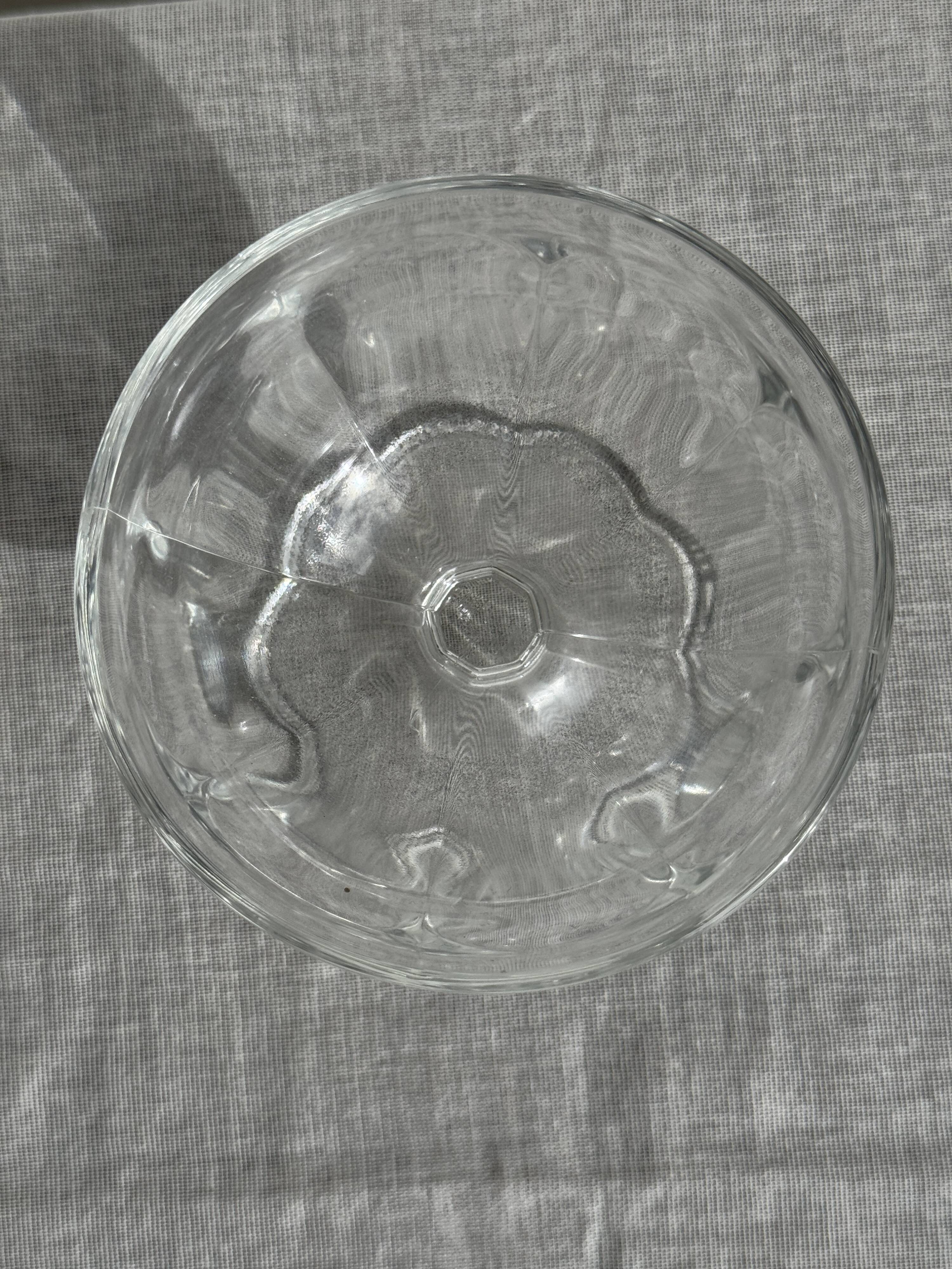 Set of 10 small vintage glass ice cream bowls.