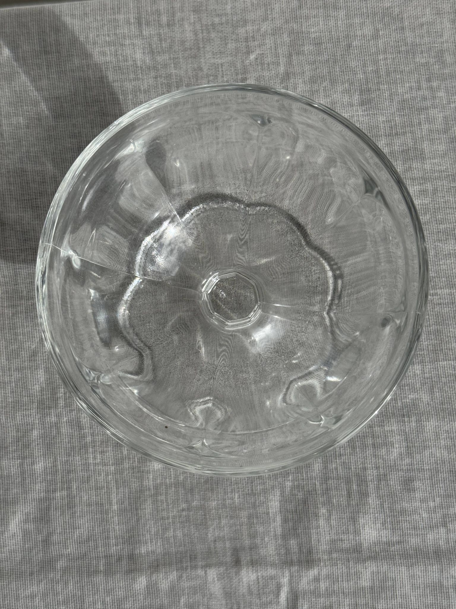 Set of 10 small vintage glass ice cream bowls.