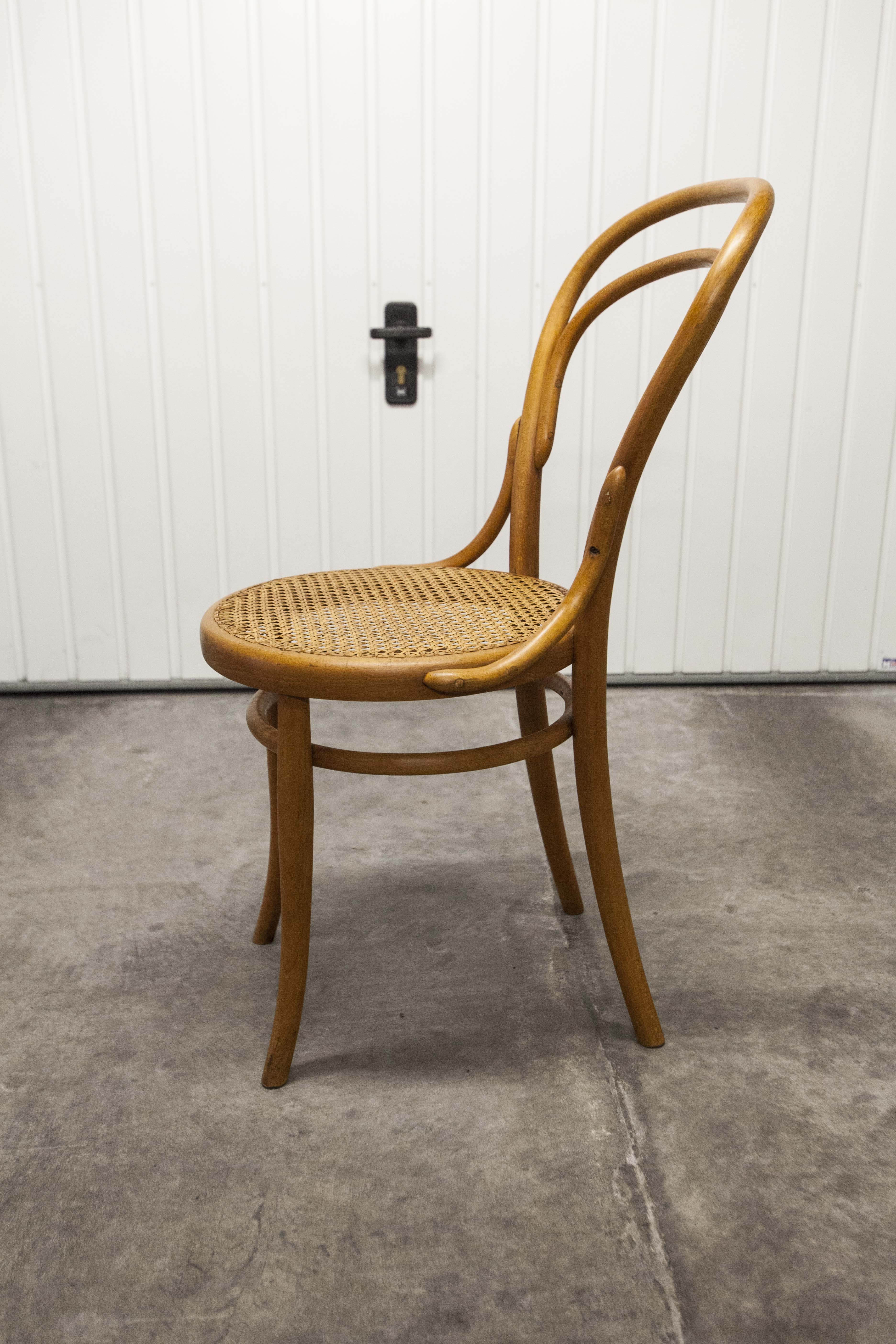Honey coloured wicker Thonet Chair