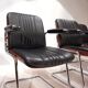 Set of 4 Martin Stoll Leather Dining/Conference Chairs by Professor Karl Dittert