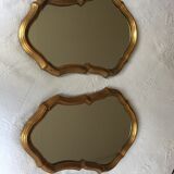 Paire de miroirs baroques 29x42cm