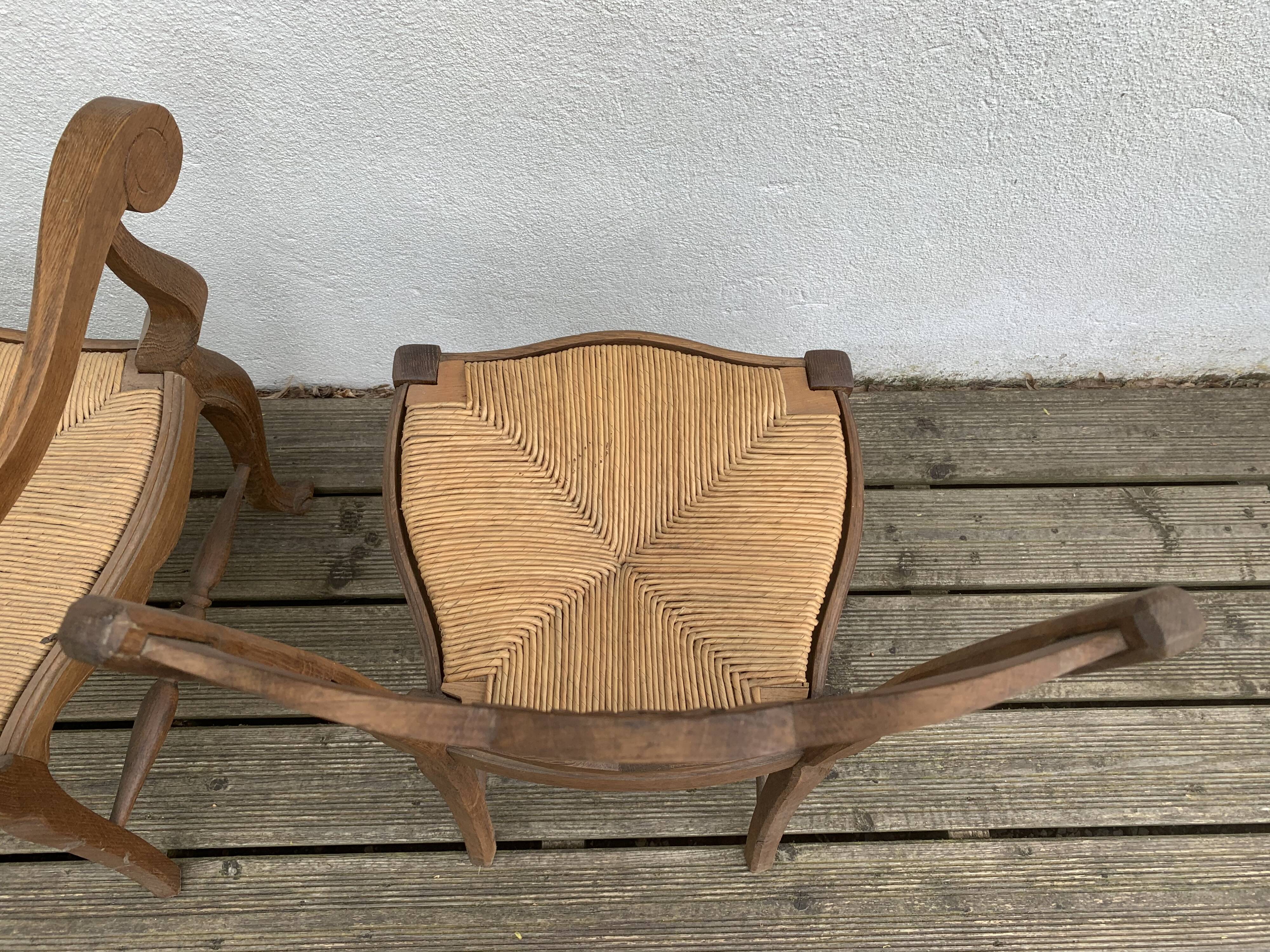 Pair Chair and Straw Chair