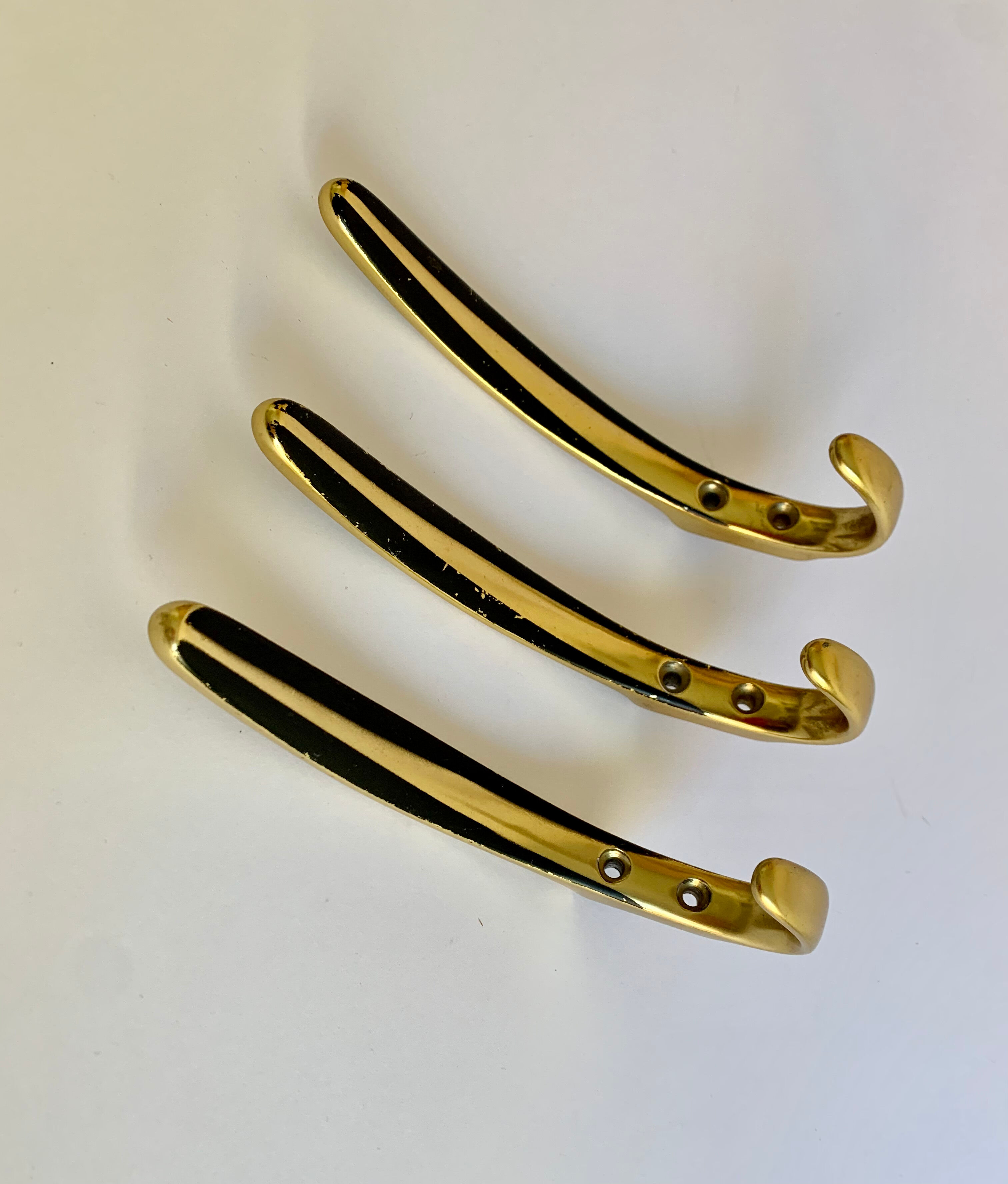 Coat wall hook, set of 3, 1950s