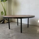 Capron “herbarium” coffee table with metal base