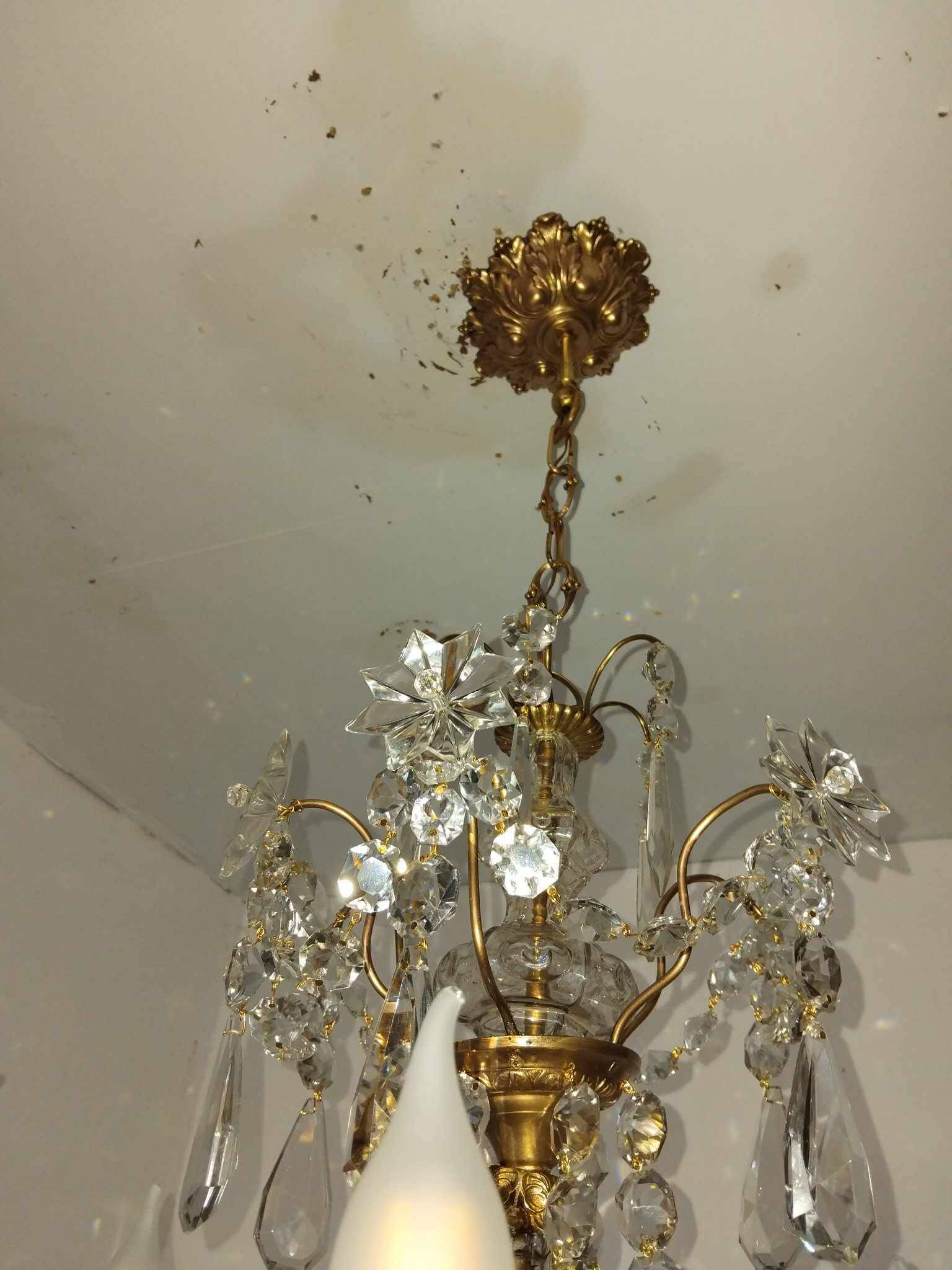 Large 19th century crystal chandelier