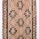 Turkish Vintage Kilim Rug: Shades Of Red Brown Handmade Wool Rug 160x417Cm