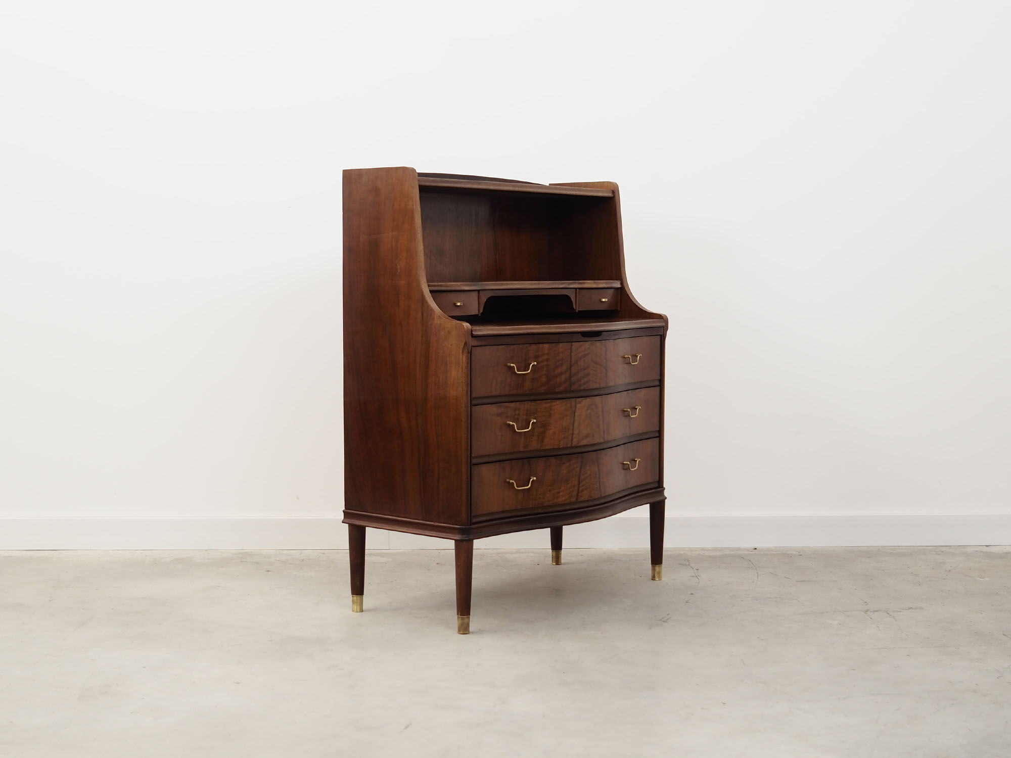 Walnut secretary, Danish design, 60's, production: Denmark