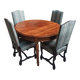 Table ovale + 4 chaises