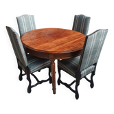Oval table + 4 chairs