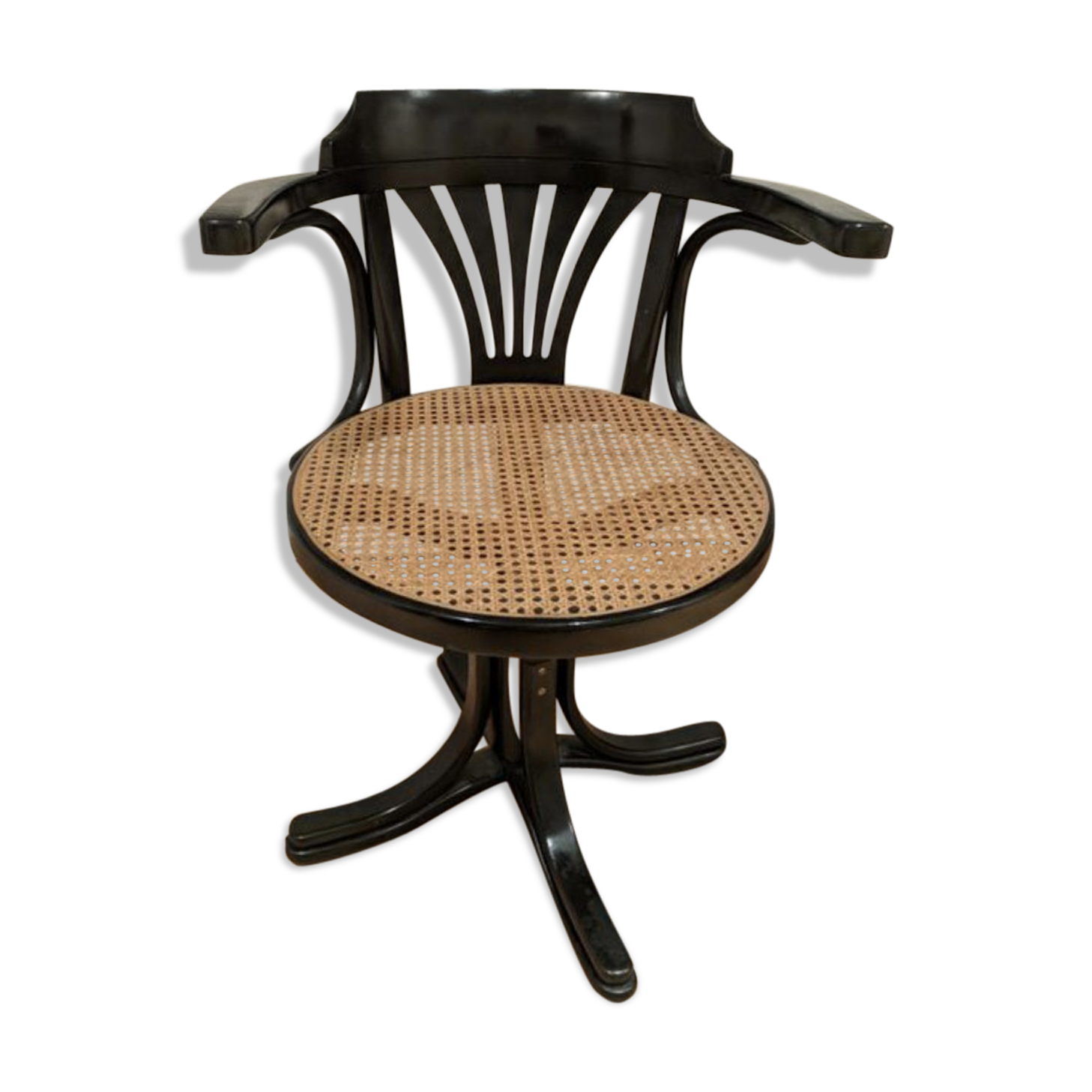 Black swivel office chair