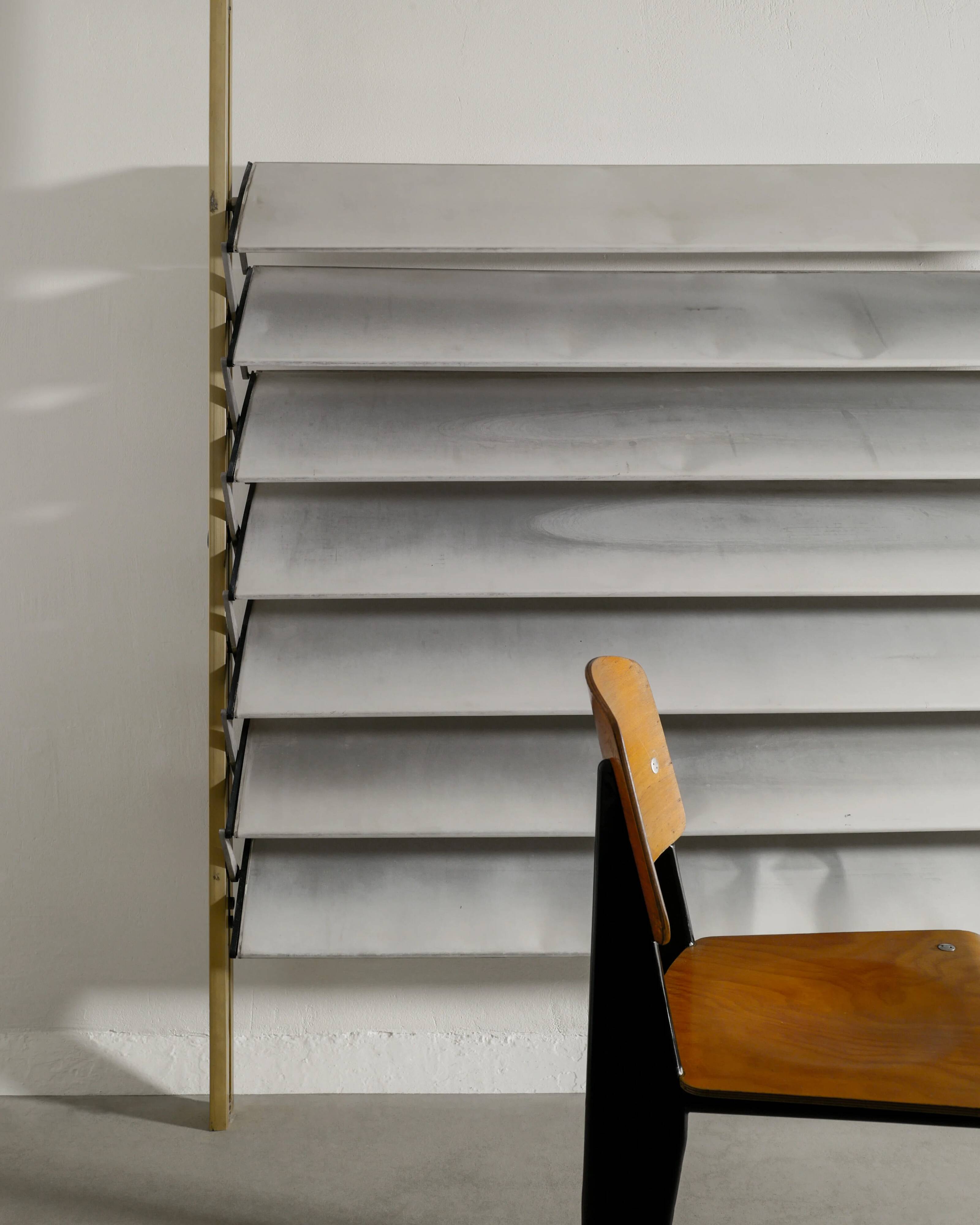 French Mid Century Jean Prouvé Aluminium Brise-Soleil Sun Shutter, 1950s