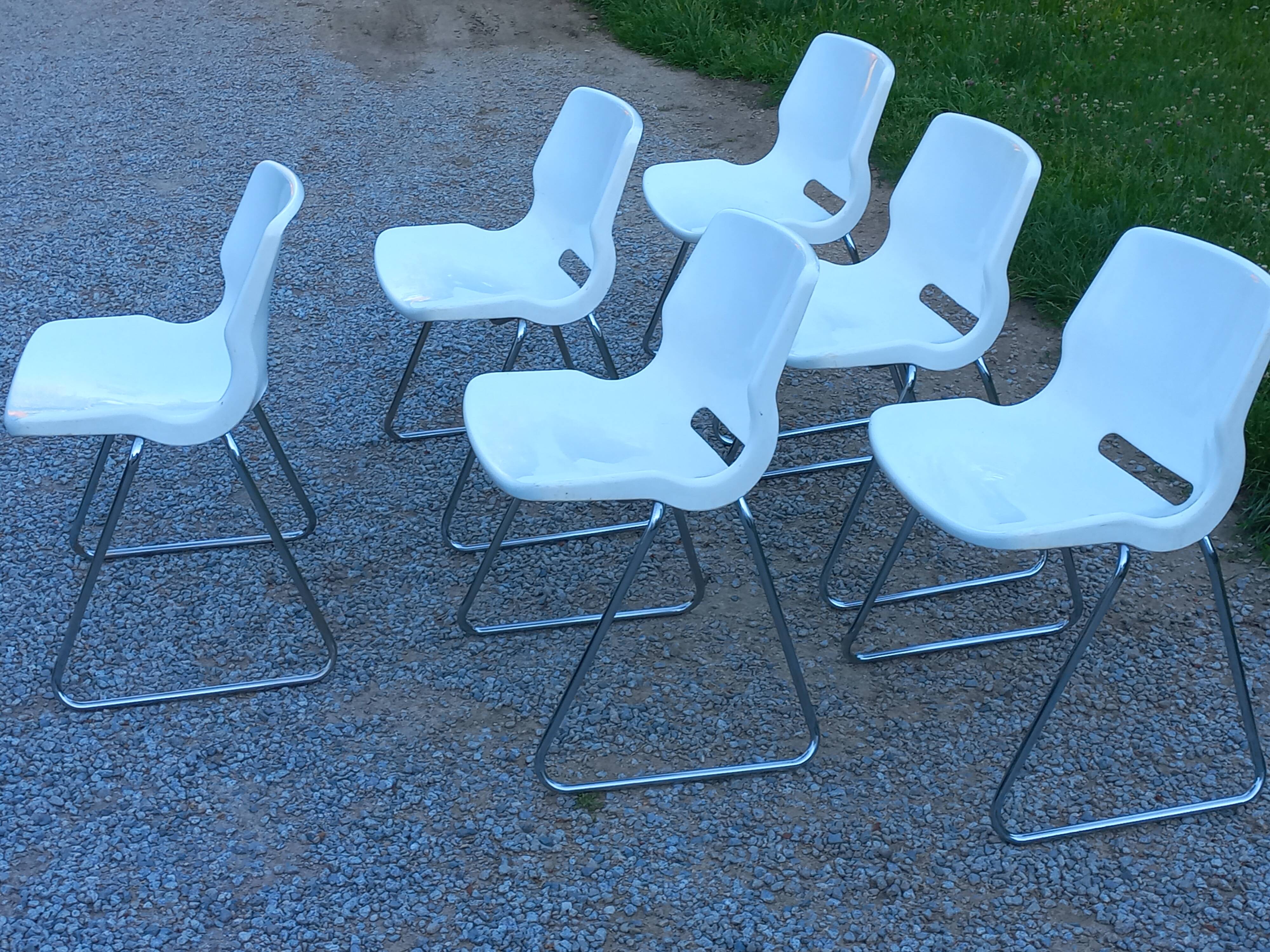 Set de chaises design Svante Schöblom Overman éditeur 1970