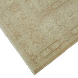 Hand-knotted persian vintage 1970s 211 cm x 286 cm beige wool carpet
