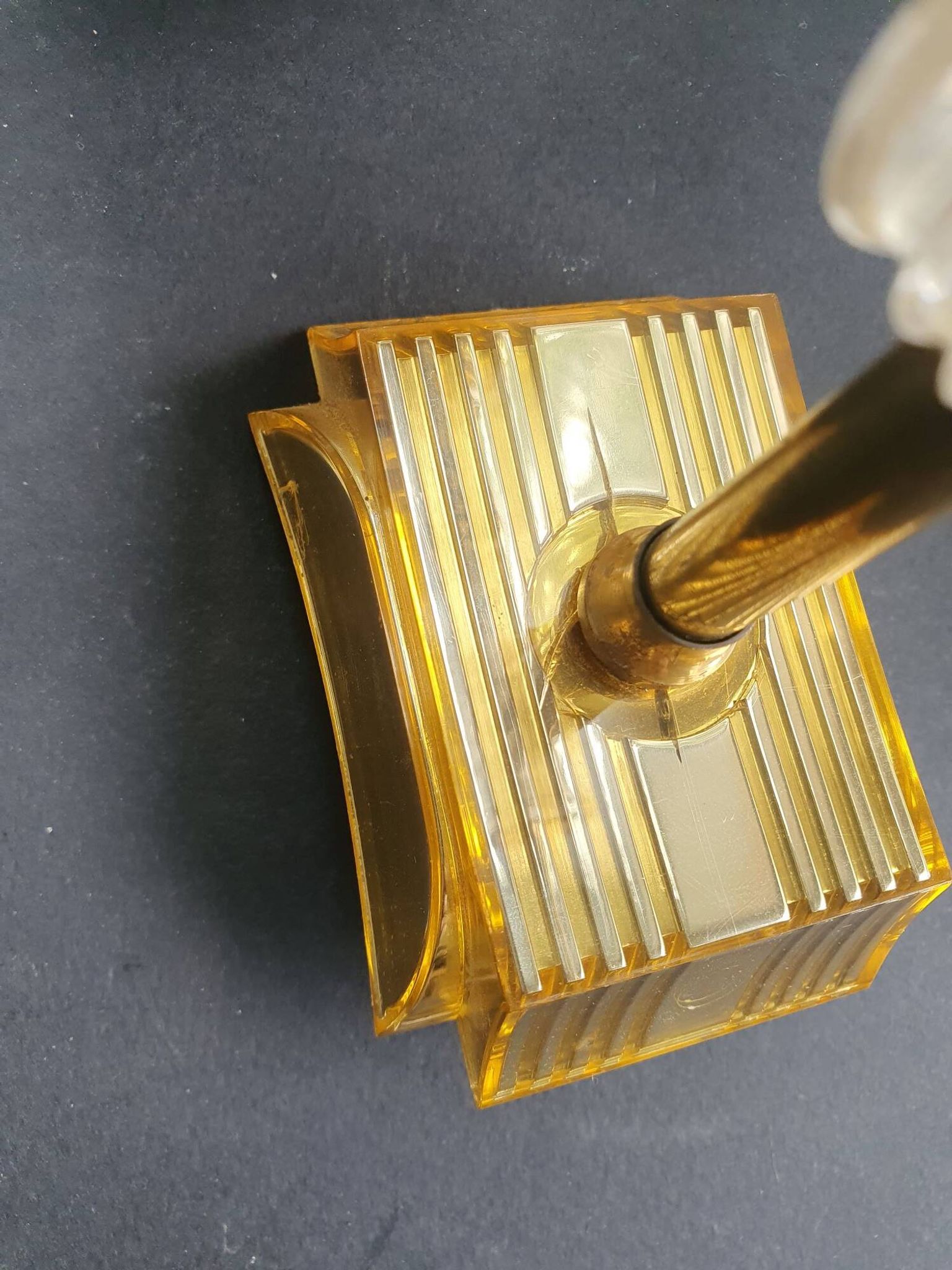 Pair of vintage 1970s perspex wall sconces.