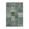 Tapis oriental surteint noué à la main 171 cm x 243 cm tapis patchwork gris