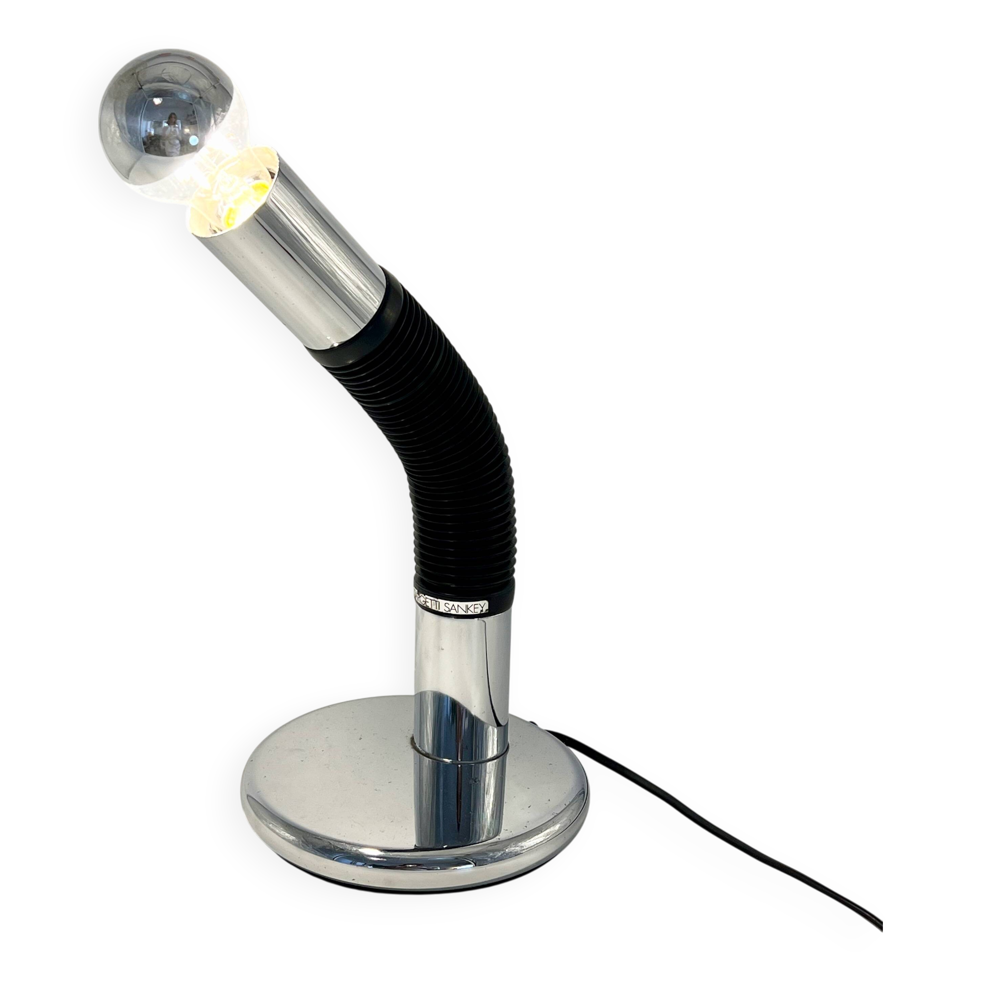 “Elbow” lamp in articulated metal by E. Bellini for Targetti Sankey, Ital