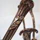 Four patères bronze patinated leafy décor early 20th century