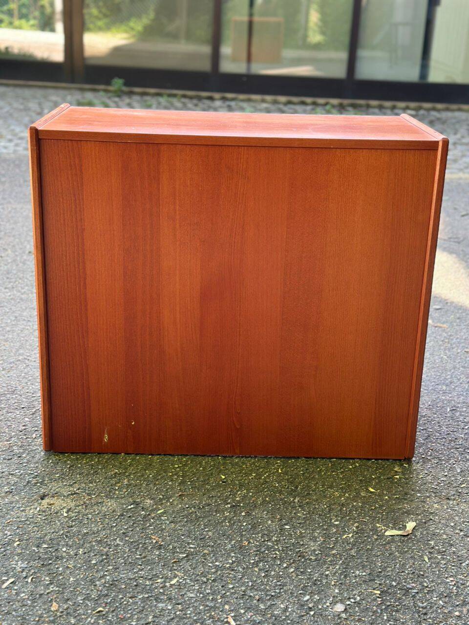 Vintage Scandinavian wooden sideboard shelf from the 1960s.