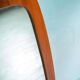 Vintage organic mirror from the 1960s in teak, mid-century mirror.