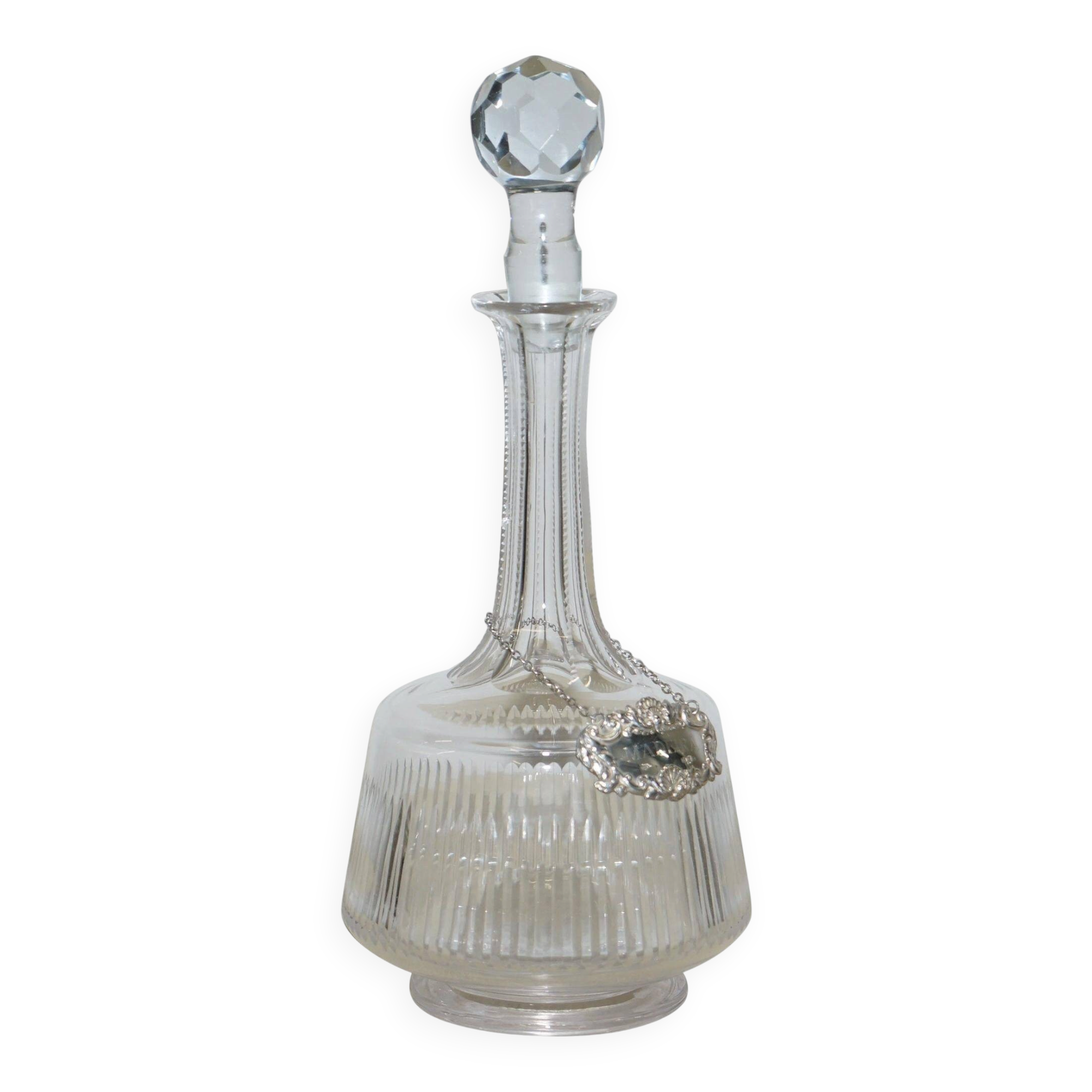 Antique Cut Crystal Carafe Sterling Madeira 1973