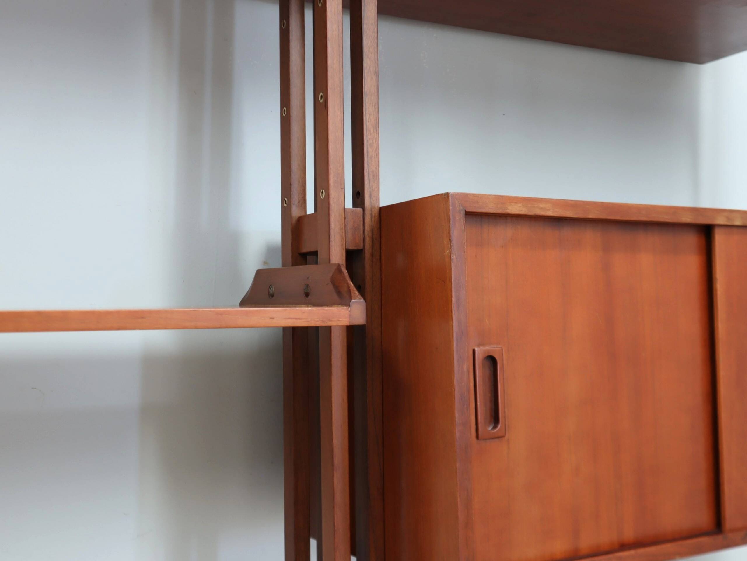 Mid century Italian design teak bookcase 1950s