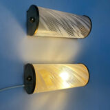 Appliques en verre de Murano en laiton, ensemble de 2