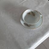 Cup and saucer in Limoges porcelain by Bernardaud Catherine.