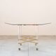 Hexagonal glass table by Sandro Petti, for Angolometallarte, 1970