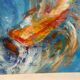 Old Oil On Paper JULIE Boat 89 + Grey Aluminum Frame