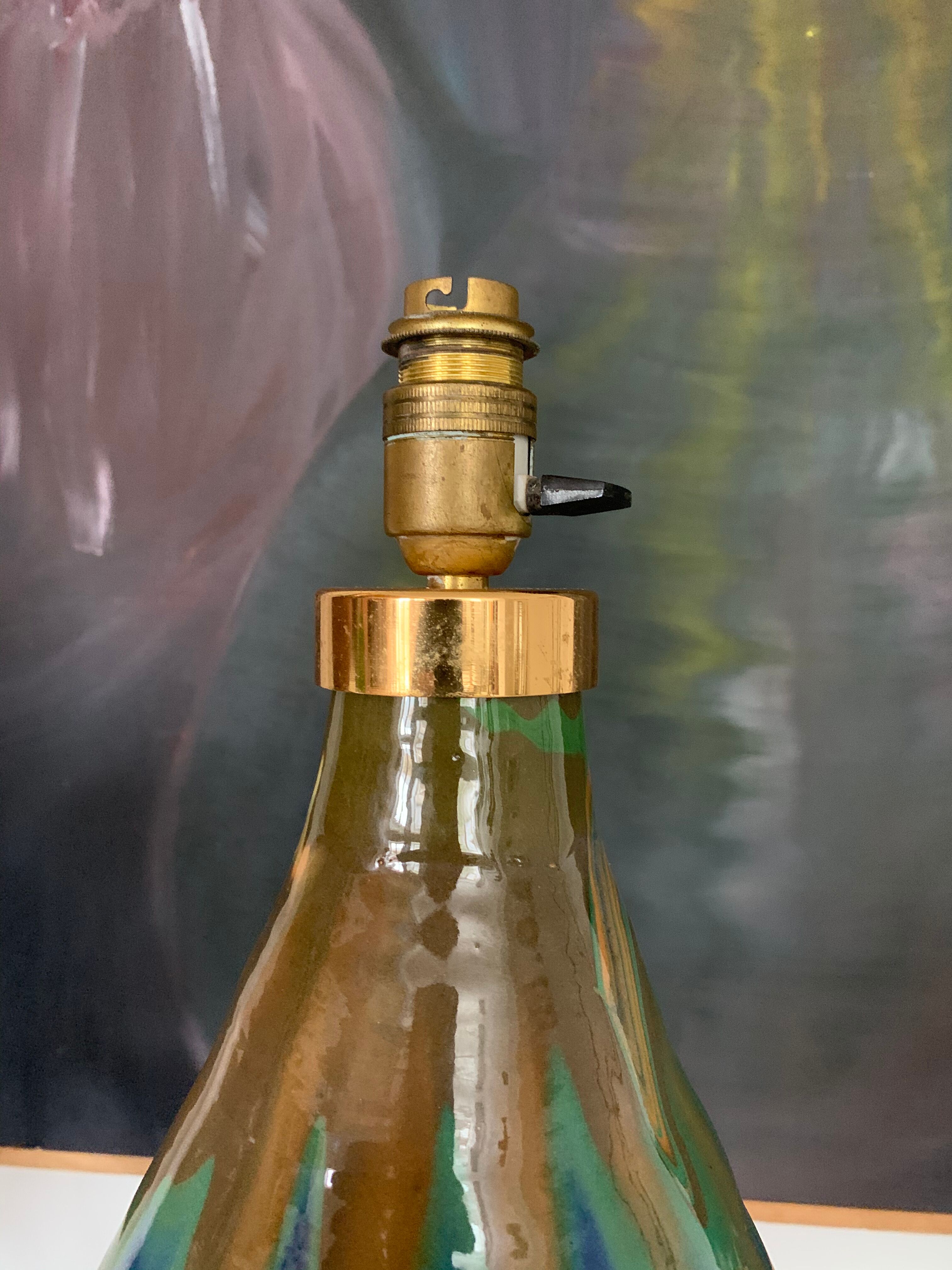 Vintage signed ceramic lamp