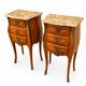 Paire de table de chevet style Louis XV en Bois de Rose