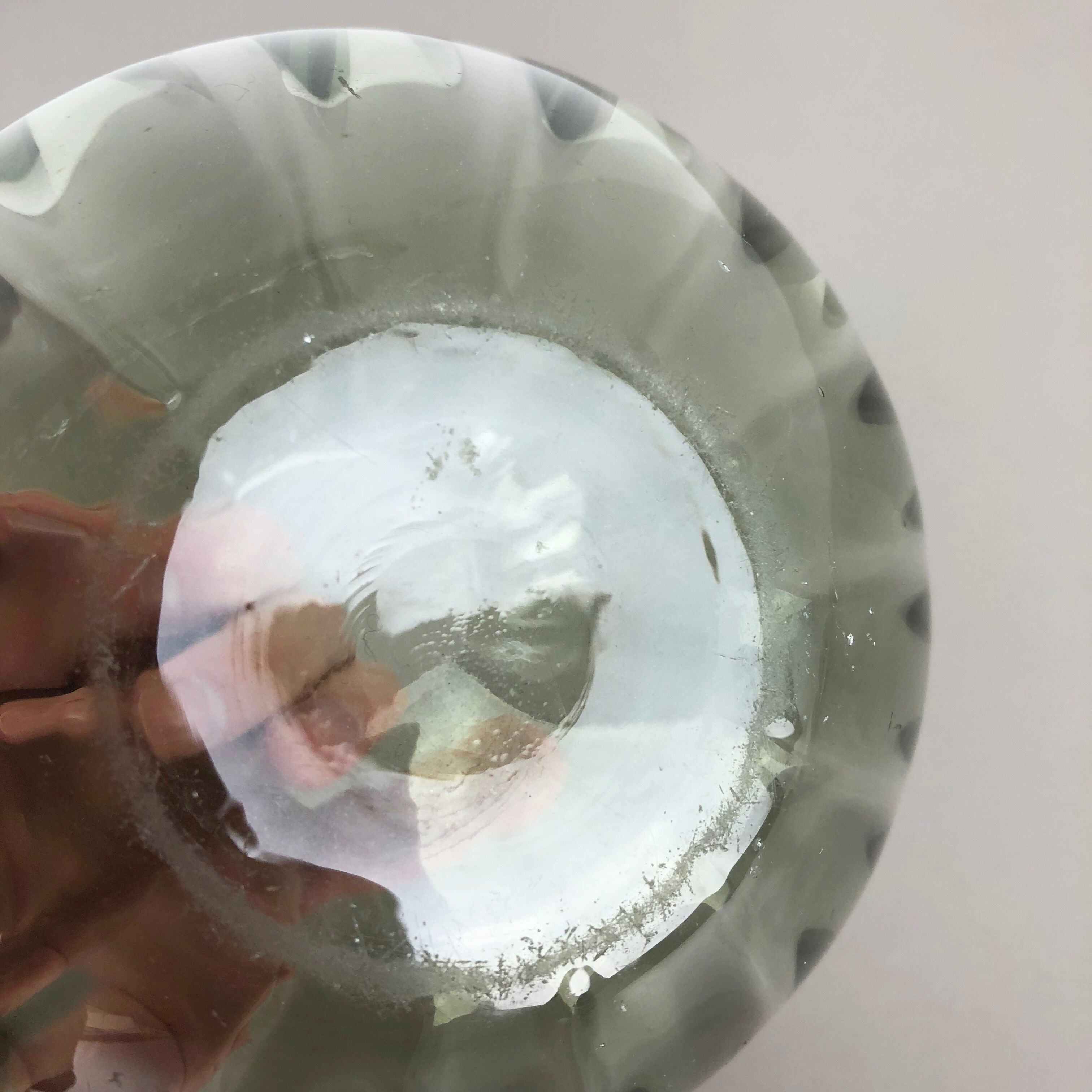 Vintage 1960s Set of 2 Ball Vases Turmaline by Wilhelm Wagenfeld for WMF Germany