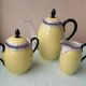 Sugar bowl and milk jug in porcelain