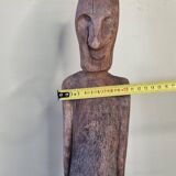 Carved wooden monoxyl tribal statue, Central Africa, 87 cm