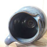 Blue ceramic glazed stoneware earthenware pitcher