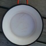 Plat en tôle émaillée orange