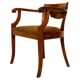 Swedish office chair in lacquered birch, mahogany brown, Sweden, 1920s.