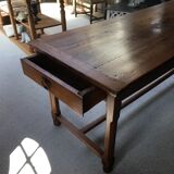 19th-century cherry farm table