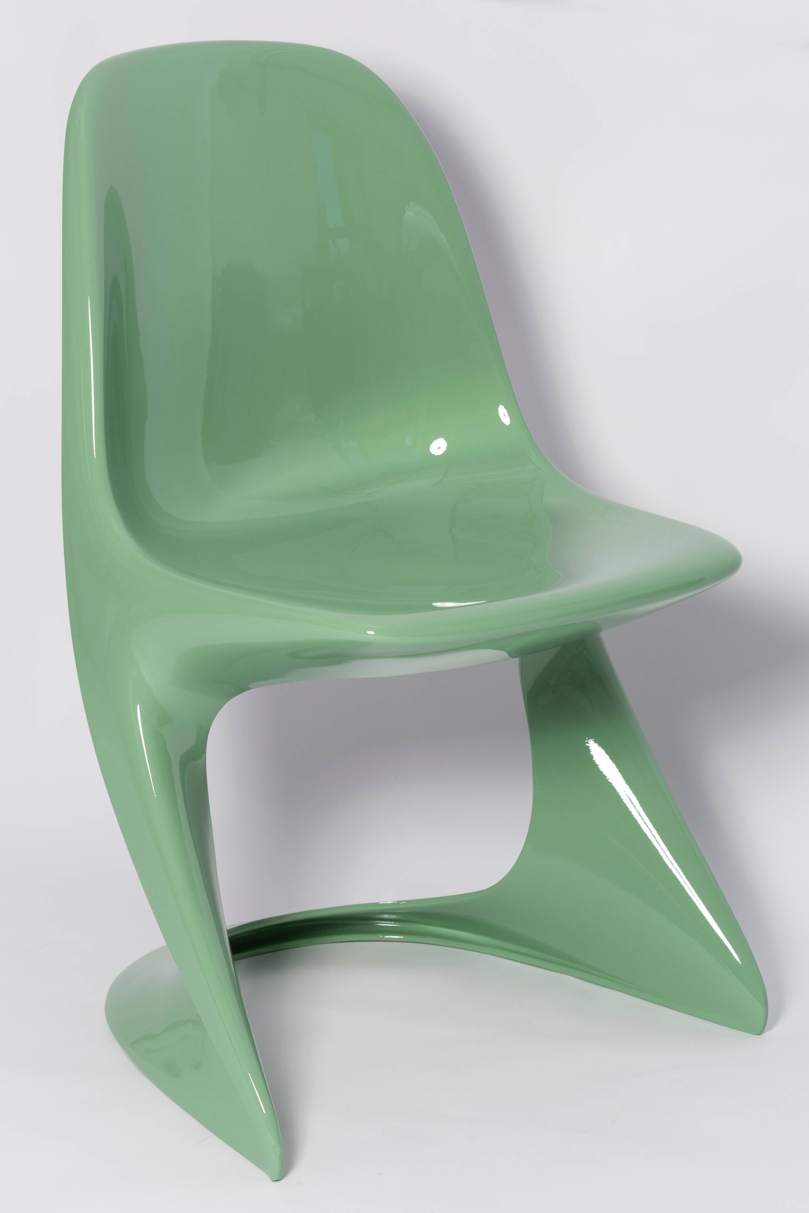 Mid-century Casalino chair in jade green, Alexander Begge, Casala, Germany 1970s.